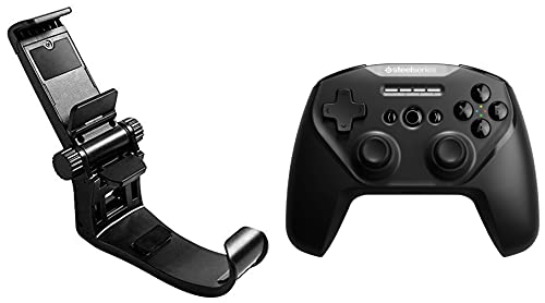 SteelSeries Stratus Duo - Mando de Juego inalámbrico, Android, Windows, Oculus Go, Samsung Gear VR + Smartgrip - Soporte de móvil para Controladores SteelSeries (Stratus Duo, Stratus XL, and Nimbus)