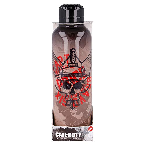 Stor Call of Duty | Botella de Agua Reutilizable de Acero Inoxidable | Botella Termo con Doble Aislamiento para 12 Horas de Bebida Caliente y 18 Horas de Bebida Fría - Libre BPA - 515 ml