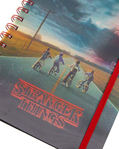 Stranger Things Minde Flayer - Cuaderno de notas en espiral (tamaño A5), diseño de flores