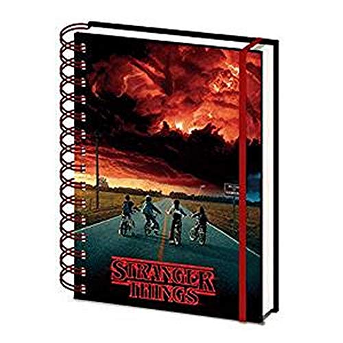 Stranger Things Minde Flayer - Cuaderno de notas en espiral (tamaño A5), diseño de flores
