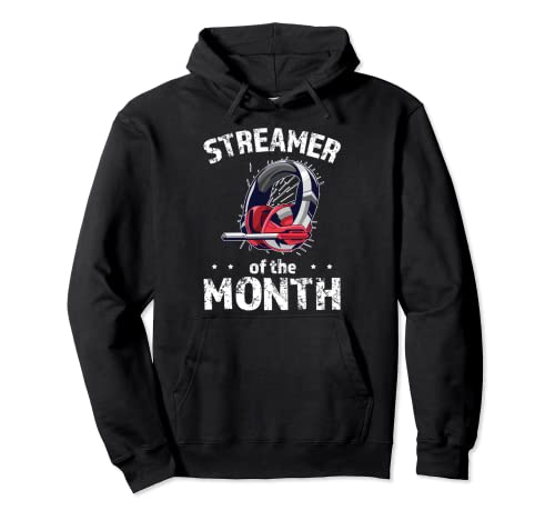Streamer del mes divertido juego auricular Streamer Sudadera con Capucha