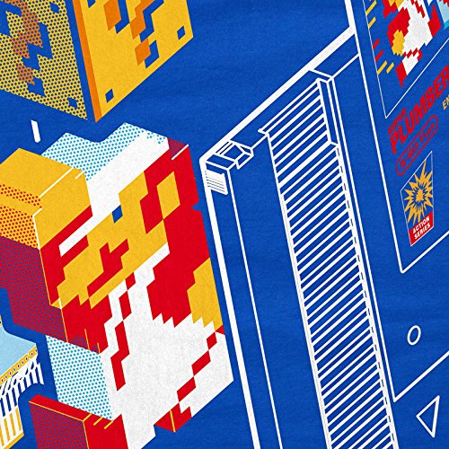 style3 Plumber Bros Camiseta para Hombre T-Shirt NES SNES Classic Mini 8-bit Gamer Retro Classic, Talla:L, Color:Azul