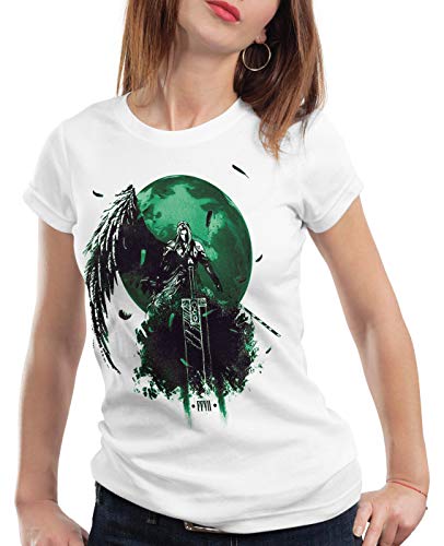 style3 Sephiroth VII Camiseta para Mujer T-Shirt Fantasy Avalanche Juego de rol PS iOS japón, Talla:XL