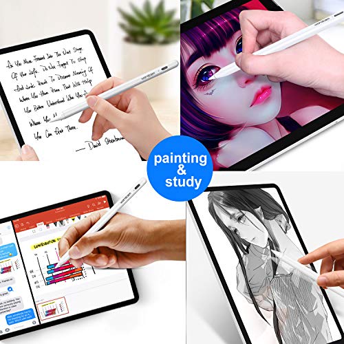 Stylus Pen para iPad, Lápiz sin Retraso, Alta Precisión, Inclinación, Palm Rejection, para (2018-2021) iPad 6th 7th 8th Gen / iPad Pro 11 '' y 12,9 '' / iPad Mini 5th Gen / iPad Air de 3rd Gen