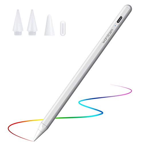 Stylus Pen para iPad, Lápiz sin Retraso, Alta Precisión, Inclinación, Palm Rejection, para (2018-2021) iPad 6th 7th 8th Gen / iPad Pro 11 '' y 12,9 '' / iPad Mini 5th Gen / iPad Air de 3rd Gen