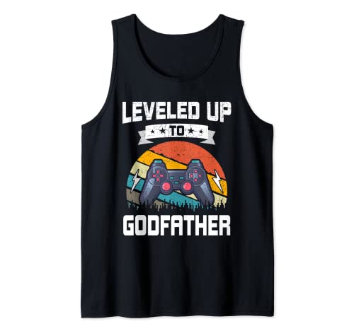 Sube de nivel a Godfather Video Gamer Gaming Camiseta sin Mangas