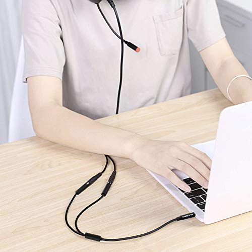 SUCESO Adaptador Jack Micro y Auriculares, Cable Splitter Divisor Micrófono y Audio Cable Divisor de Audio micrófono 3.5mm Macho a 2 Hembra para PS4,Xbox One,Laptop,Teléfonos,Headset,PC y MP3-35cm