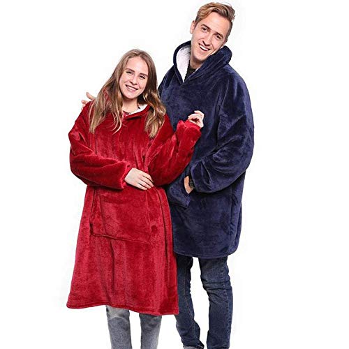 Sudadera con Capucha Super Dalian, Chaqueta con Capucha de Doble Cara súper cómoda y Gruesa con Bolsillos Grandes, Adecuada para Hombres y Mujeres Adultos…