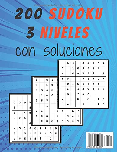 Sudoku para Niños 7-9 Años: juegos para jugar en familia, 200 cuadrículas tres niveles con instrucciones y soluciones, Regalo niño y niña