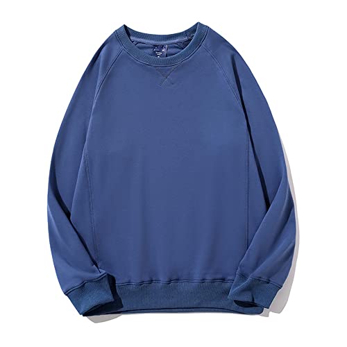 Suéter Hombre Deporte Ocio Moda Cuello Redondo Manga Larga Otoño E Invierno Color Sólido Clásico Estudiante Pareja Sudadera Hombres Sudadera