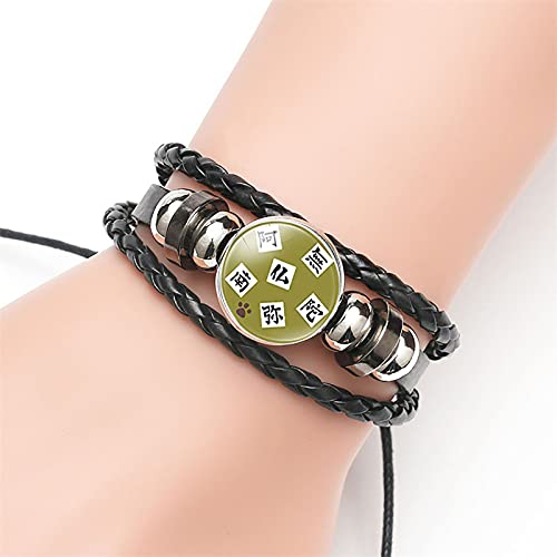 SUKLIER Un Par De Pulsera, para Demon Slayer Himejima Kyoumei, Pulsera Trenzada De Moda, JoyeríA De Cuero De Anime, Amantes del Anime Cosplay, Pulsera Ajustable,Pulsera De Piedras Preciosas