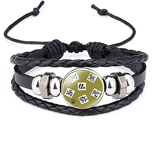 SUKLIER Un Par De Pulsera, para Demon Slayer Himejima Kyoumei, Pulsera Trenzada De Moda, JoyeríA De Cuero De Anime, Amantes del Anime Cosplay, Pulsera Ajustable,Pulsera De Piedras Preciosas