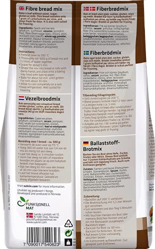 Sukrin Sunflower and Pumpkin Seed Low Carb Free-From Bread Mix. Low Fat, Low Calorie, Dairy, Yeast, Soya, Sugar, Wheat and Gluten Free, Great Taste! (1kg)