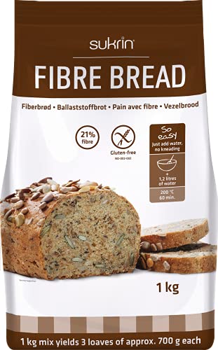 Sukrin Sunflower and Pumpkin Seed Low Carb Free-From Bread Mix. Low Fat, Low Calorie, Dairy, Yeast, Soya, Sugar, Wheat and Gluten Free, Great Taste! (1kg)