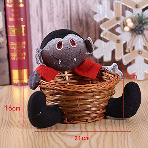 Sunnyflowk 1 PC Halloween Candy Basket Holder Party Storage Basket Gift Halloween Candy Storage Basket (Multicolor (Diablo))
