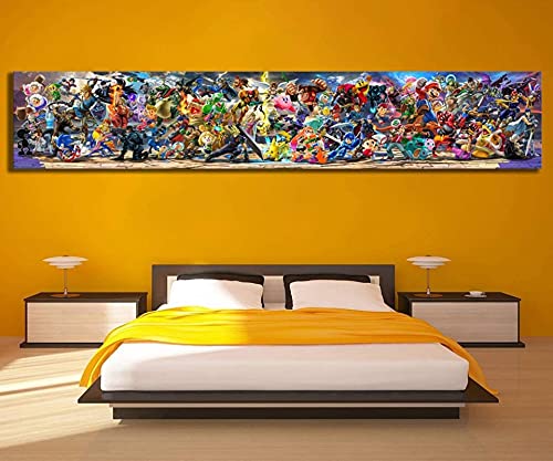 Sunsightly Arte De Pared Impresiones En Lienzo El Más Nuevo Super Smash Bros Ultimate Update Art Video Game Poster Imágenes De Arte De Dibujos Animados para Sala De Estar Moderno Sin Marco