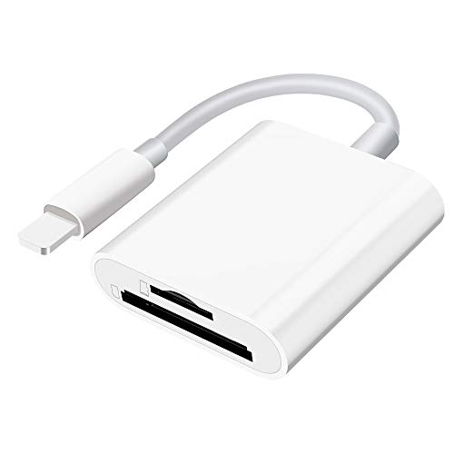 Suntrsi Lector de Tarjetas SD para Phone/Pad/cámara, Visor de cámara de Trail, Adaptador de Tarjeta Micro SD Compatible con Sistema iOS, Lector de Tarjetas de Memoria portátil