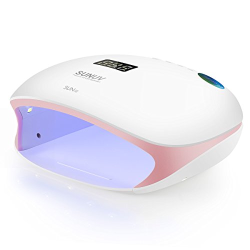 SUNUV SUN4S Lampara 48W UV Secador de Uñas para Gel de uñas con 4 temporizadores, pantalla LCD, sensor y secado de doble velocidad