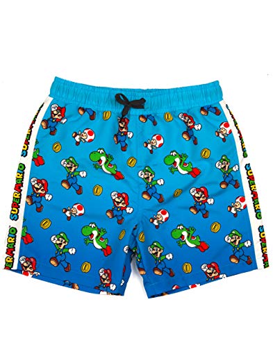Super Mario Swim Shorts Boys Luigi Kids Gamer Natación Troncos Pantalones 7-8 años