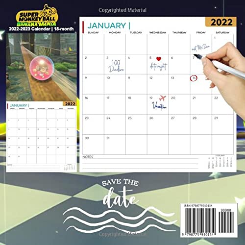 Super Monkey Ball Banana Mania: OFFICIAL 2022 Calendar - Video Game calendar 2022 - 18 monthly 2022-2023 Calendar - Planner Gifts for boys girls kids ... games Kalendar Calendario Calendrier)