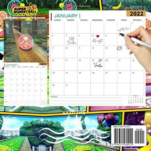 Super Monkey Ball Banana Mania: OFFICIAL 2022 Calendar - Video Game calendar 2022 - 18 monthly 2022-2023 Calendar - Planner Gifts for boys girls kids ... games Kalendar Calendario Calendrier)