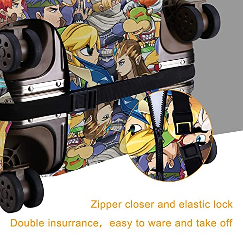 Super Smash Mario Sonic Mega Man Pikachu Maleta Protector Funda Lavable Diseño 3D Impresión 4 Tamaños para la mayoría de Equipaje Bolsa Protectora Cremallera