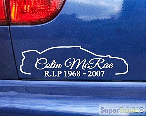 SUPERSTICKI Colin McRae R.I.P 1968-2007 - Adhesivo para coche, 20 cm