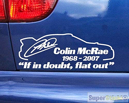 SUPERSTICKI Colin McRae R.I.P 1968-2007 - Adhesivo para coche, 20 cm