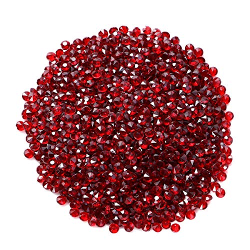 SUPVOX - Piedras decorativas de cristal ideales para decorar mesas de boda, 4,5 mm, 2000 unidades, color rojo