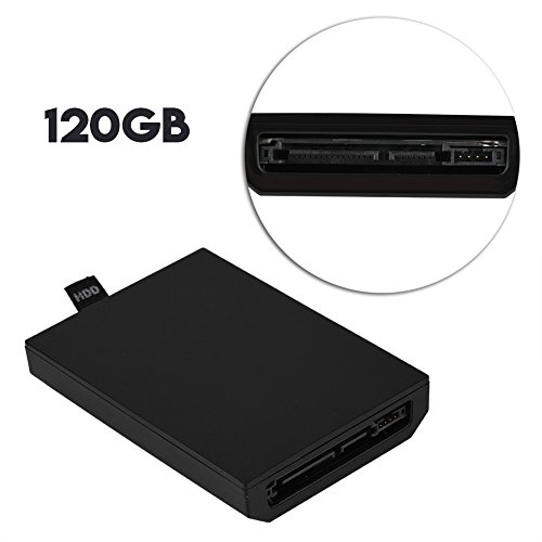 Sutinna Disco de Disco Duro de 120G/250G, Kit de Disco de Disco Duro HDD Externo portátil Resistente al Desgaste para la extensión de Almacenamiento de Datos, para Xbox 360 Internal Slim Black(120GB)