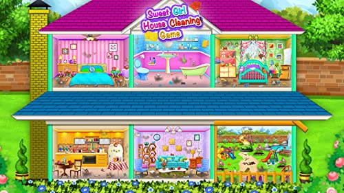 Sweet Girl House Cleaning - My Home Cleanup Game - Sweet Home Day Care - House Cleanup Daily Activity - My Lovey House Makeover : Clean, Arrange, Decorate - Free Game for Kids Play