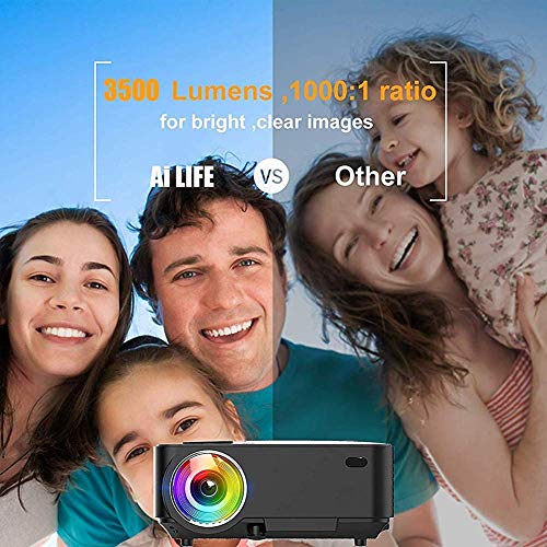 SWEET Soporte De Techo para Proyector Universal 3500 S Soporte 1920 X 1080 con HDMI USB SD AV Vga Y Conector para Auriculares Conectar Tableta PC TV Palo Disco Duro Ps4 Xbo