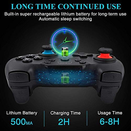 Switch Controller para Nintendo, Wireless Pro Controller para Nintendo Switch / Switch Lite, Switch Remote Controller Gamepad Joystick, Turbo y Dual Vibration