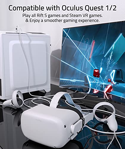 Syntech Cable de enlace compatible con Oculus Quest 2 (16 pies), transferencia de datos de PC de alta velocidad, carga rápida USB 3.0 a USB C Cable para auriculares VR y PC de juegos
