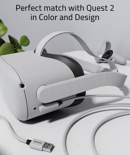 Syntech Cable de enlace compatible con Oculus Quest 2 (16 pies), transferencia de datos de PC de alta velocidad, carga rápida USB 3.0 a USB C Cable para auriculares VR y PC de juegos