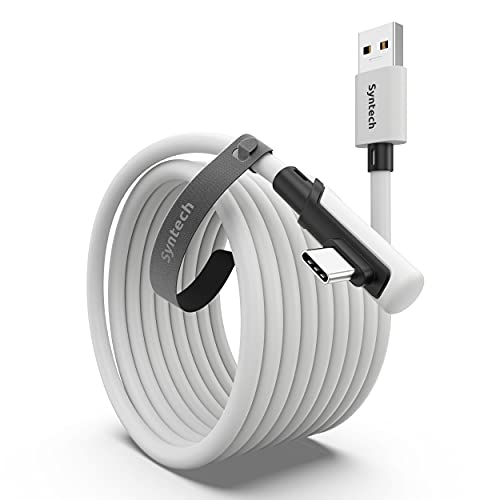 Syntech Cable de enlace compatible con Oculus Quest 2 (16 pies), transferencia de datos de PC de alta velocidad, carga rápida USB 3.0 a USB C Cable para auriculares VR y PC de juegos