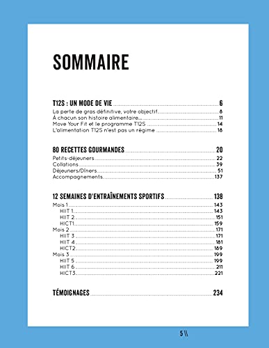 T 12 S: Transformation 12 semaines. 20 minutes de sport à la maison 4 fois par semaine, sans régime, pour perdre le gras définitivement