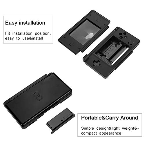 T osuny Piezas de reparación Completas para Nintendo DS Lite, Carcasa de Carcasa de Consola de Juegos portátil, Kit de reemplazo de máquina de Juego para Nuevo NDSL con Apariencia compacta(Negro)