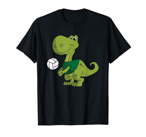 T-Rex jugando Voleibol Tiranosaurio Dino Beach Camiseta