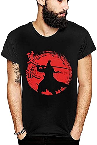 t Shirt PS4 Game SEKIRO T Shirt Shadows Die Twice Round Neck One-Armed Wolf Red Sun Graphic tee Male Picture Custom Short Sleeve