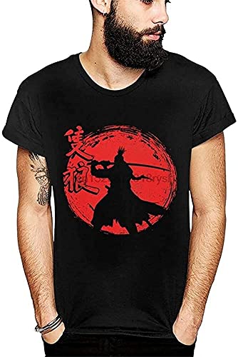 t Shirt PS4 Game SEKIRO T Shirt Shadows Die Twice Round Neck One-Armed Wolf Red Sun Graphic tee Male Picture Custom Short Sleeve_1870