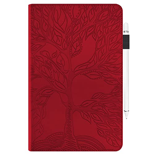 Tablet PC Bolsas Bandolera For el fuego de HD 8 y Fuego HD 8 Plus Tablet10th generación, lanzamiento 2020) PU Caja de cuero Flip Wallet Funda protectora Árbol de la vida Tableta Tableta Tableta ordena