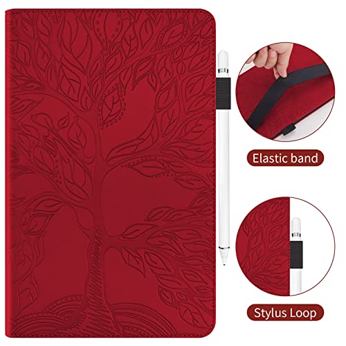 Tablet PC Bolsas Bandolera For el fuego de HD 8 y Fuego HD 8 Plus Tablet10th generación, lanzamiento 2020) PU Caja de cuero Flip Wallet Funda protectora Árbol de la vida Tableta Tableta Tableta ordena