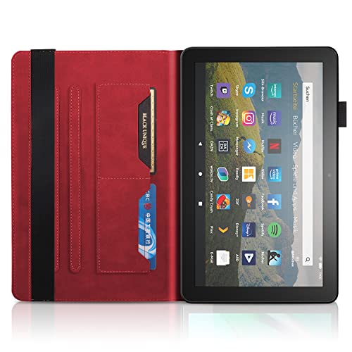 Tablet PC Bolsas Bandolera For el fuego de HD 8 y Fuego HD 8 Plus Tablet10th generación, lanzamiento 2020) PU Caja de cuero Flip Wallet Funda protectora Árbol de la vida Tableta Tableta Tableta ordena