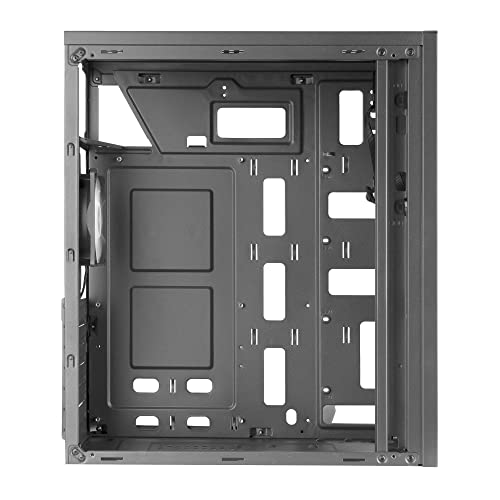 Tacens 2ALUX Caja PC Semitorre ATX, Ventilador 12cm, Acero Ultraligero, Negro
