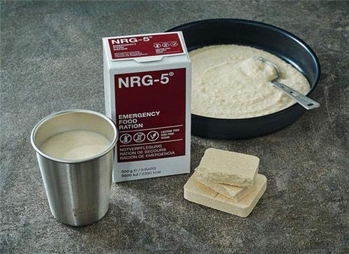 Tactical OPS NRG-5 (Pack x2) Alimentos de Emergencia |Pack de 2X NRG-5 Emergency Food Ration (Long Shelf Life 20 Years) | Incluye Dos Paquetes de 500grs Cada uno = 1kg
