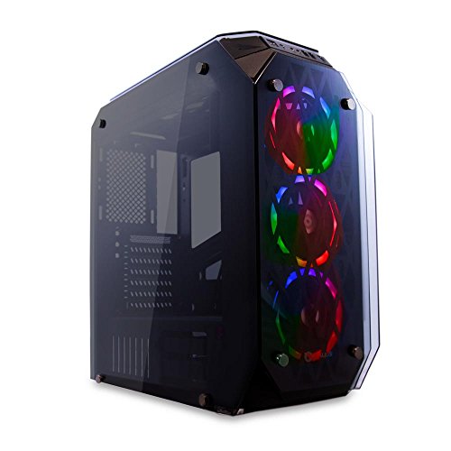 Talius Caja ATX Gaming Kraken Spectrum - 4 Paneles de Cristal Templado - USB 3.0-2X USB 2.0 - Sin Fuente - Negra …