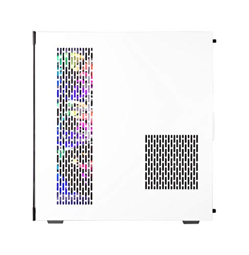 Talius Cronos Frost Caja Gaming ATX, Cristal Templado, Ventiladores Iris RGB (Disponible en Tres Colores) (White)