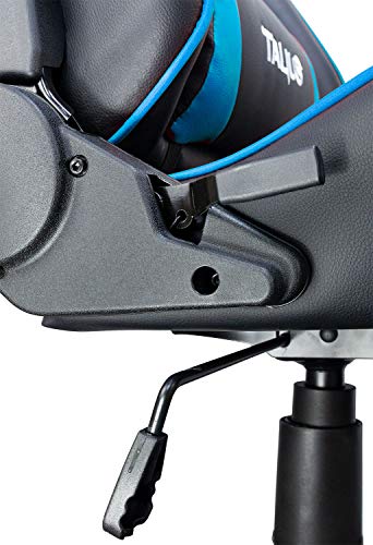 Talius Gecko V2 Silla Gaming Profesional, Ergonómica, basculante, Espuma Alta Densidad, Base y Ruedas Nylon, Gas Clase 4. Ideal para niños y Adultos. para Juegos, Oficina, Escritorio. (Azul)