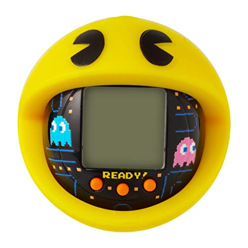 Tamagotchi Friends 42862 Nano-Pac-Man Negro Version con Funda, Care, Nurture, con cadena para jugar mascota electronica